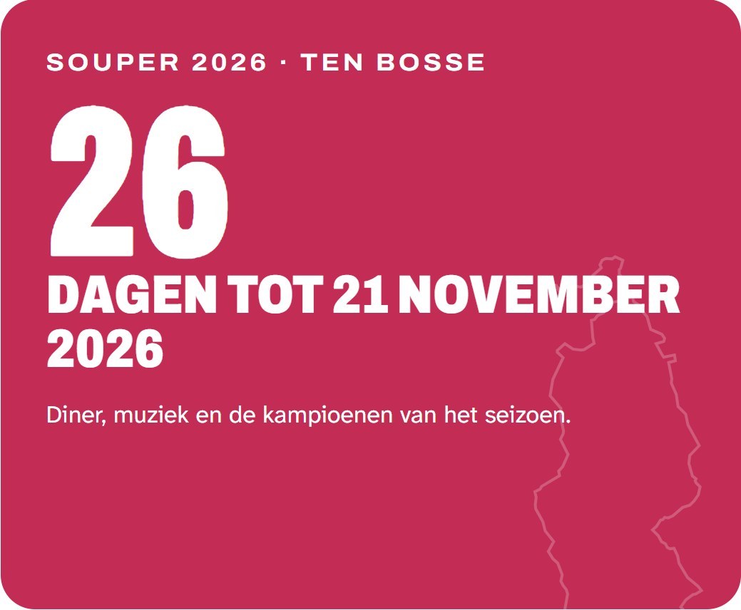 Kaart die aftelt naar de souper